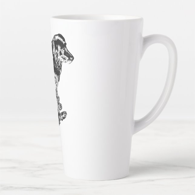 Porch-Light Outline — Retriever Latte Mug (Right)
