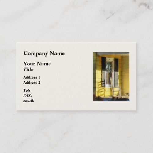 Porch - Long Afternoon Shadow of Rocking Chair Business Card