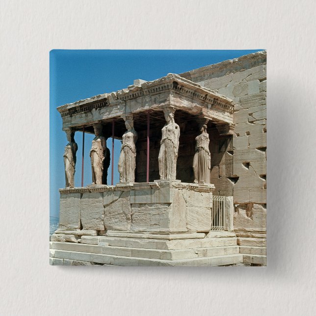 Porch of the Maidens, Erechtheion, c.421-405 BC Pinback Button (Front)