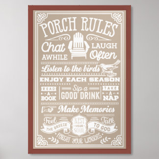 Porch Rules  Framed Art