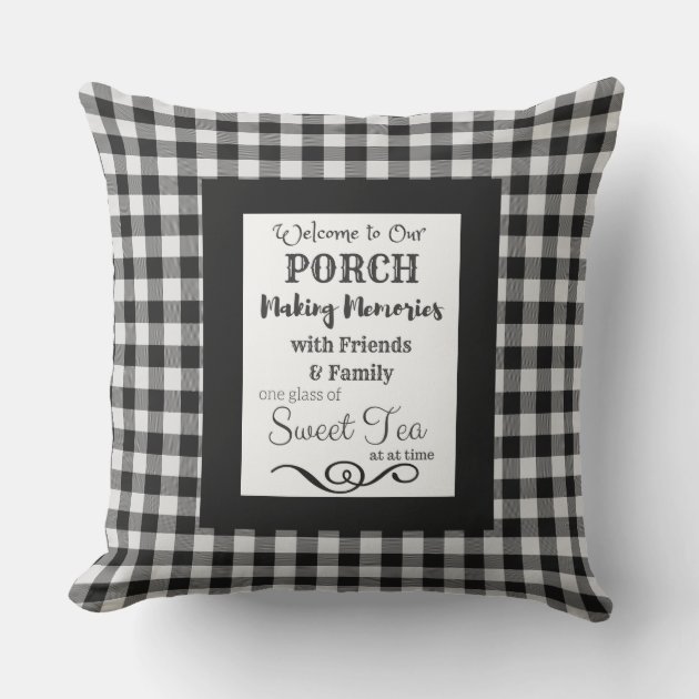 Black and white buffalo check outdoor pillows best sale
