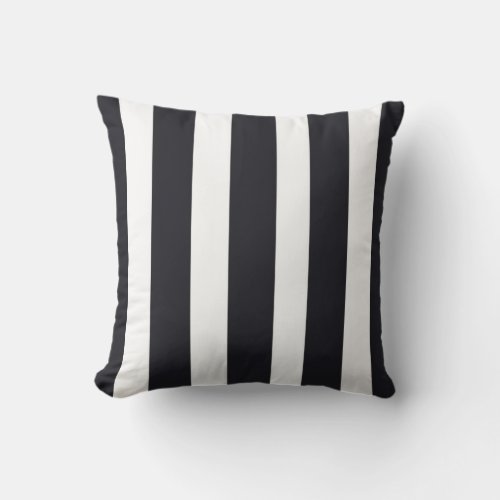 Porch Throw Pillow Elegant Black  White  Stripes