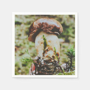 Porcini Mushroom in Swedish Forest Napkins