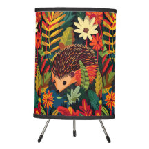 Porcupine and Fern Nursery Lamp