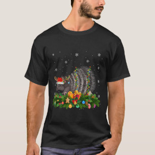 Porcupine Animal Lover Reindeer Santa Porcupine T-Shirt
