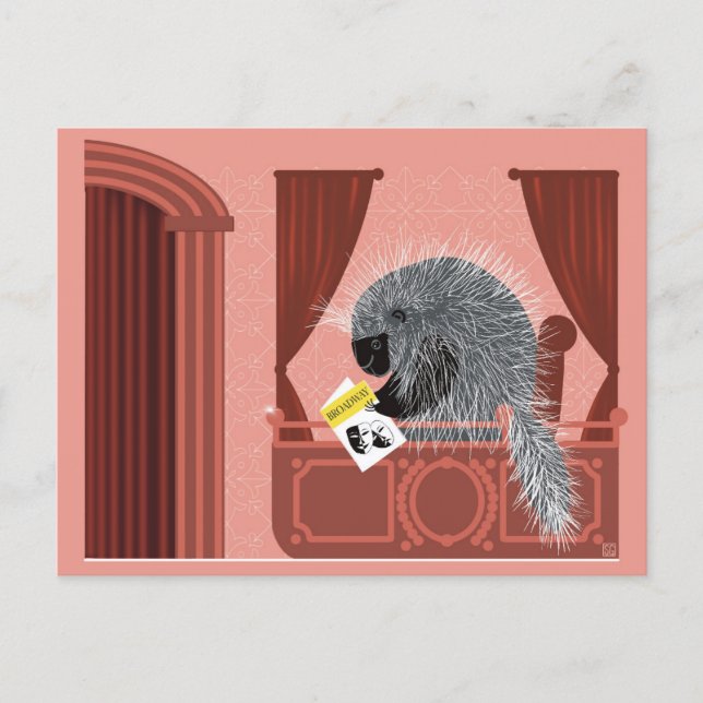 Porcupine at a Broadway Show Postcard  (Front)