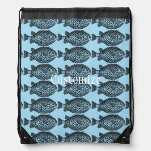 Porcupine blowfish Thunder_Cove Drawstring Bag