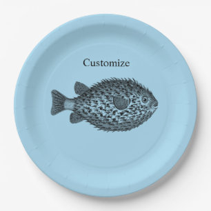 Porcupine blowfish Thunder_Cove  Paper Plates