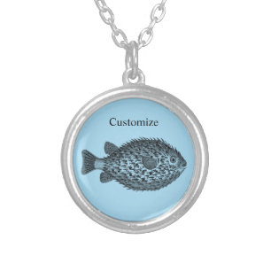 Porcupine blowfish Thunder_Cove  Silver Plated Necklace