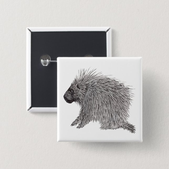 Porcupine Button (Front & Back)
