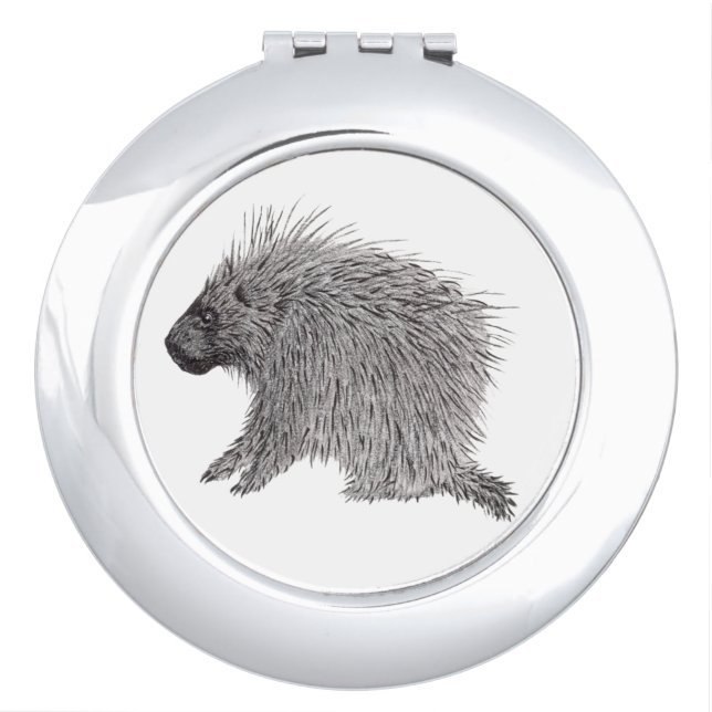 Porcupine Compact Mirror (Front)