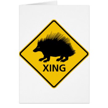 Porcupine Crossing Highway Sign by wesleyowns at Zazzle