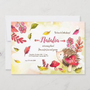 Porcupine Cutie Birthday Party Invitation