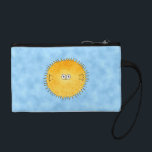 Porcupine Fish. Coin Purse<br><div class="desc">A porcupine / puffer fish picture with a blue patterned background.</div>