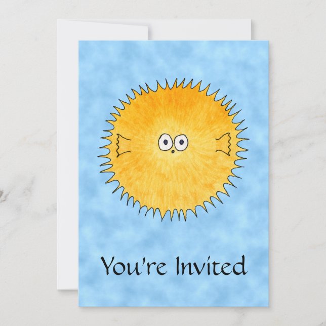 Porcupine Fish. Invitation (Front)
