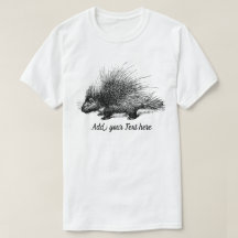 Porcupine Illustration personalizable Mens T-Shirt