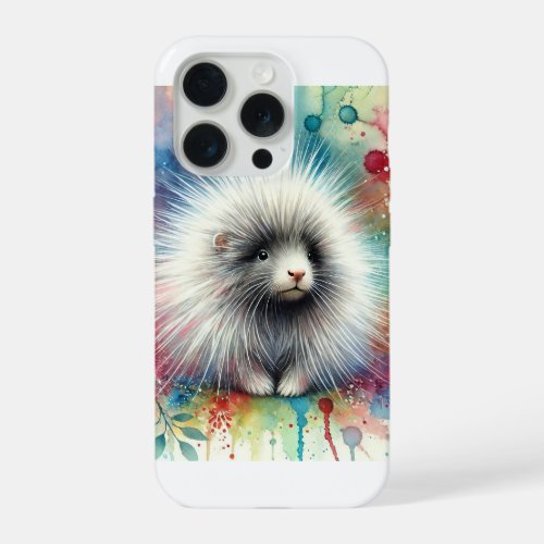 Porcupine in a Tranquil Forest 210624AREF125 _ Wat iPhone 15 Pro Case