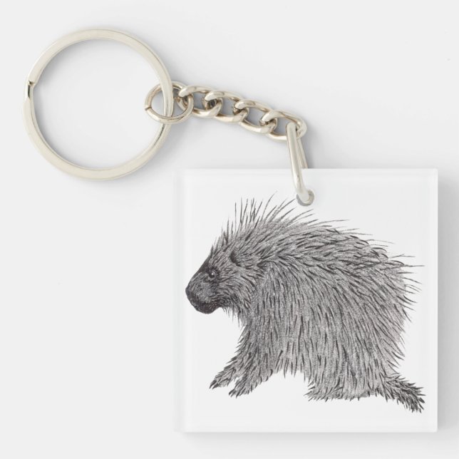 Porcupine Keychain (Front)