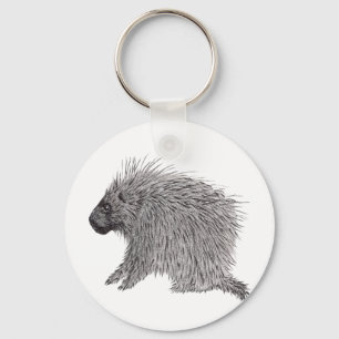 Porcupine Keychain