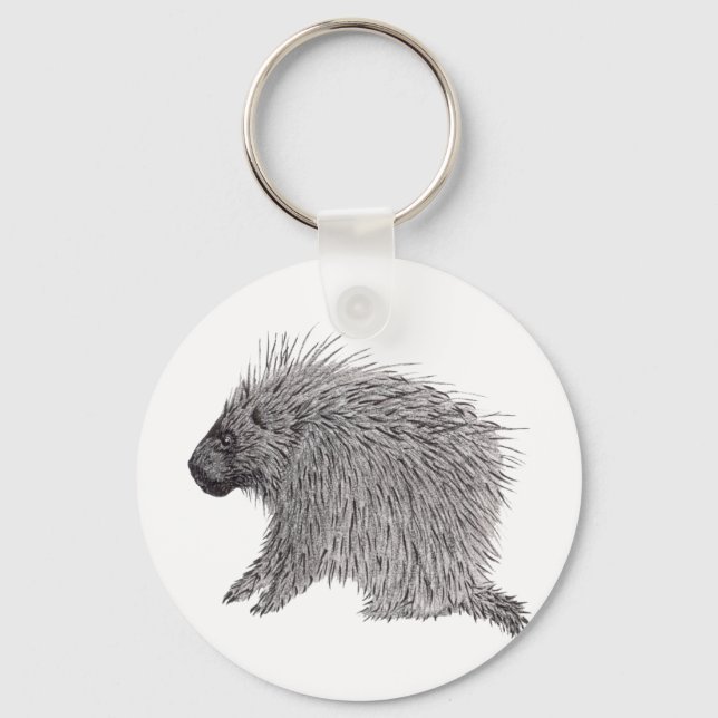 Porcupine Keychain (Front)