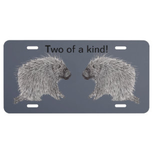 Porcupine License Plate