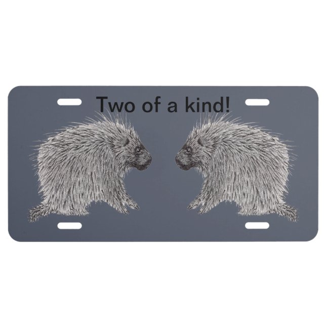 Porcupine License Plate (Front)