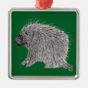 Porcupine Metal Ornament