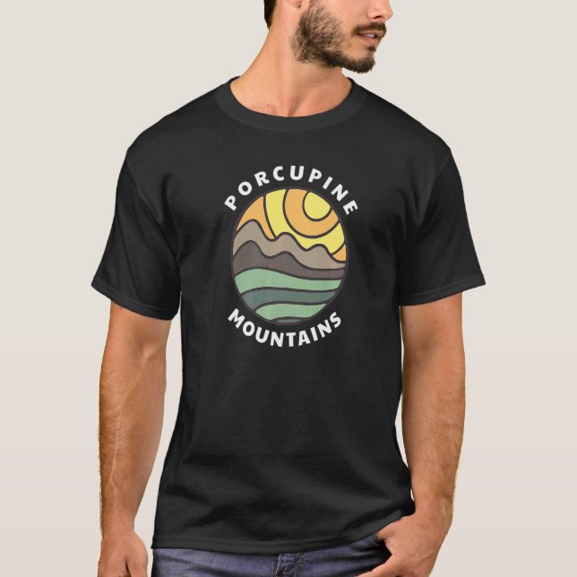 Porcupine Mountains Michigan MI Porkies Vacation S T-Shirt (Front)