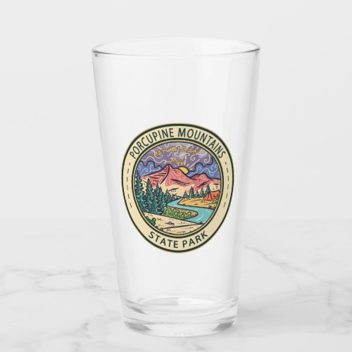 Porcupine Mountains State Park Michigan Badge Glass