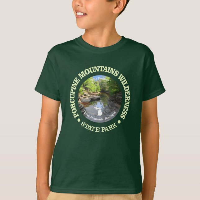 Porcupine Mountains Wilderness SP T-Shirt (Front)