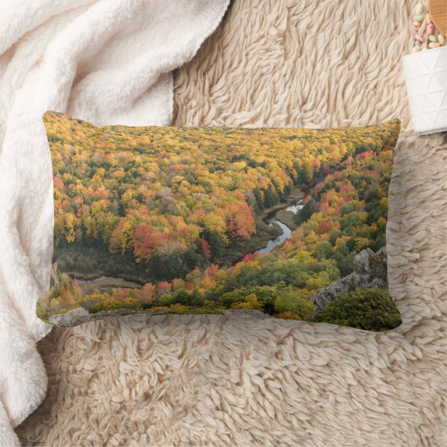 Porcupine Mountains Wilderness State Park Lumbar Pillow (Blanket)