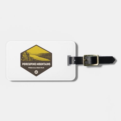 Porcupine Mountains Wilderness State Park Michigan Luggage Tag