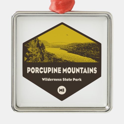 Porcupine Mountains Wilderness State Park Michigan Metal Ornament