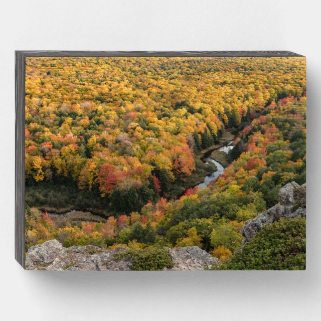 Porcupine Mountains Wilderness State Park Wooden Box Sign (Front Horizontal)