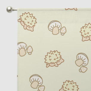 Porcupine Mushroom beige Sheer Curtains