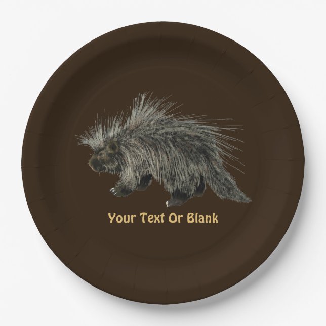 Porcupine Paper Plates (Front)