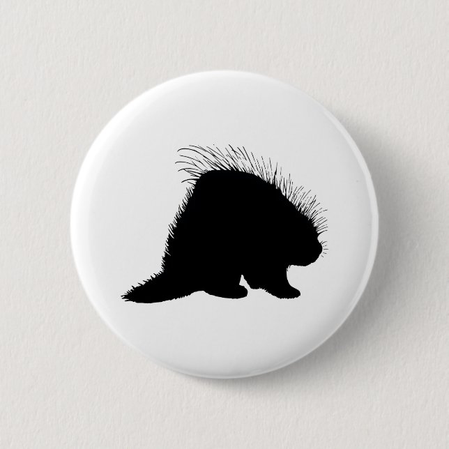 Porcupine Pinback Button (Front)