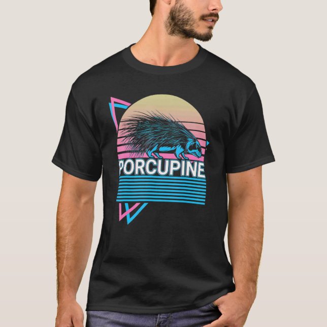 Porcupine Retro T-Shirt (Front)