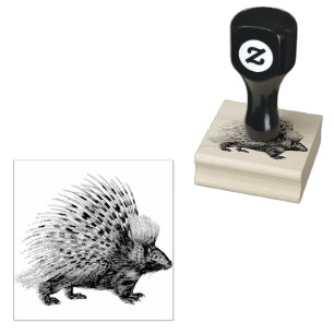 Porcupine Rubber Stamp