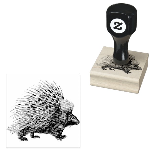 Porcupine | Rubber Stamp (Stamped)