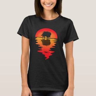 Porcupine Spine Rodent Vintage Sunset Nature Anima T-Shirt