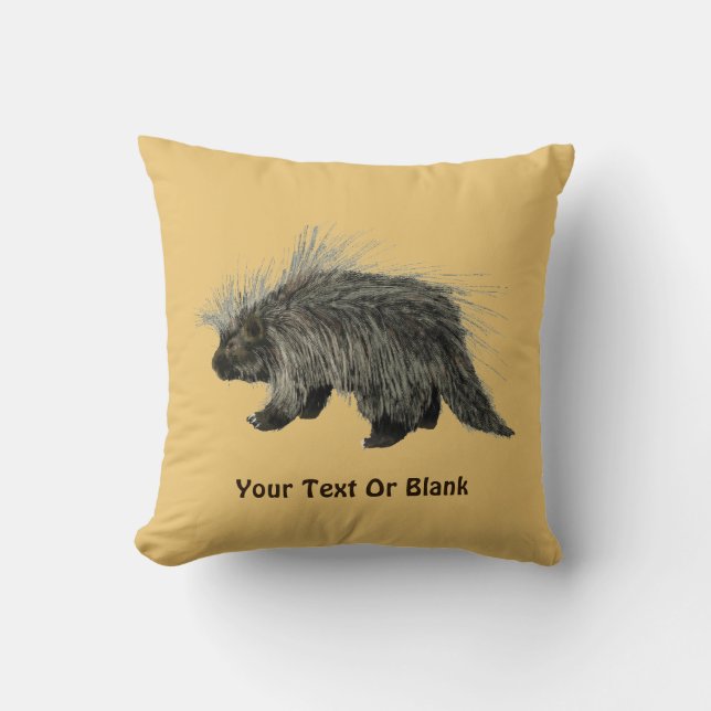 Porcupine Throw Pillow (Front)