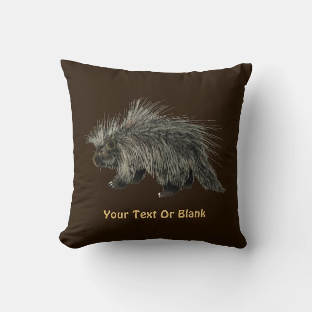 Porcupine Throw Pillow (Front)