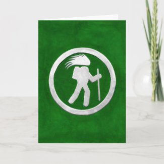 Hiking Porcupine Trail Marker Thank You Card