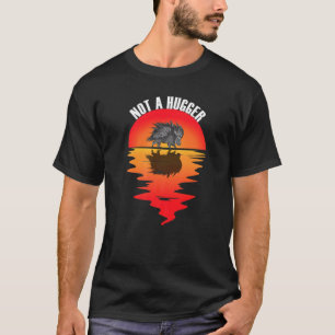 Porcupine Vintage Sunset Spine Not A Hugger Animal T-Shirt