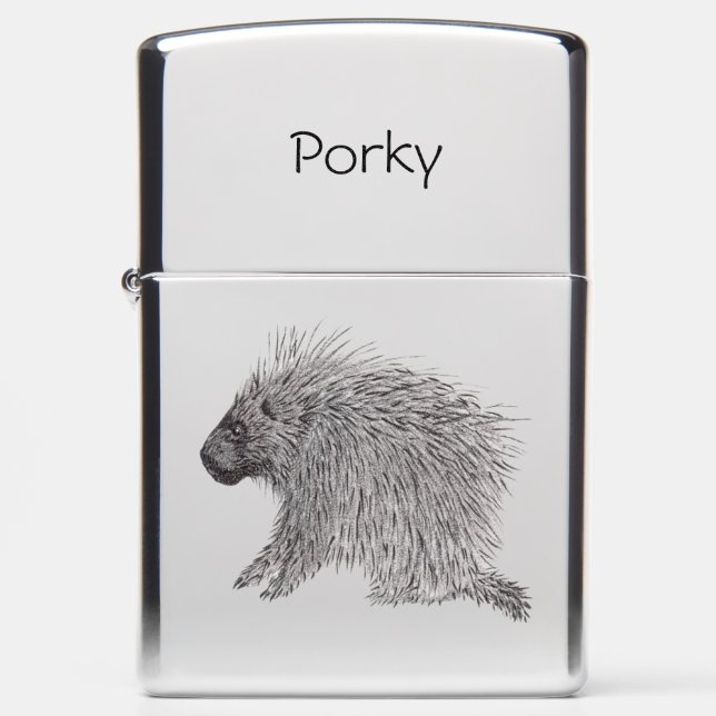 Porcupine Zippo Lighter (Front)