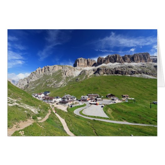 Pordoi pass and mountain cards (Front Horizontal)