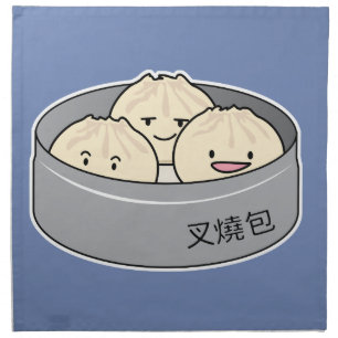 Pork Bun dim sum Chinese breakfast steamed bbq bun Napkin