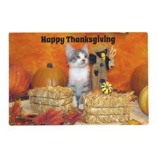 Pork Chop - Cat (Front) & Pumpkin (Back) Placemat