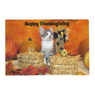 Pork Chop - Cat (Front) & Pumpkin (Back) Placemat